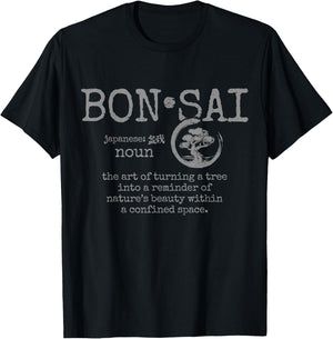 Bonsai Definition Japan Gift T-Shirt - T-Shirt | Black