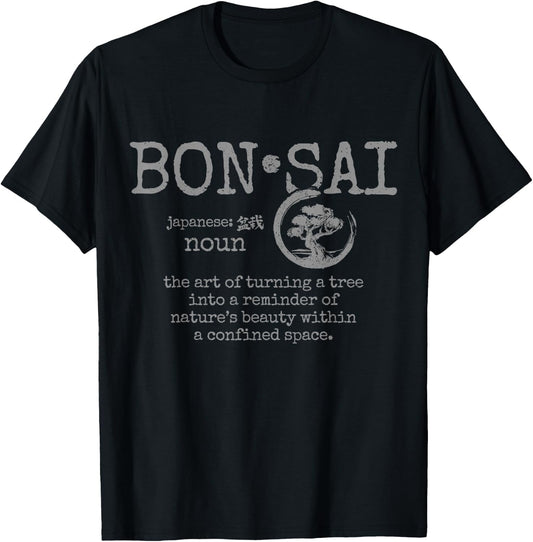 Bonsai Definition Japan Gift T-Shirt - T-Shirt | Black
