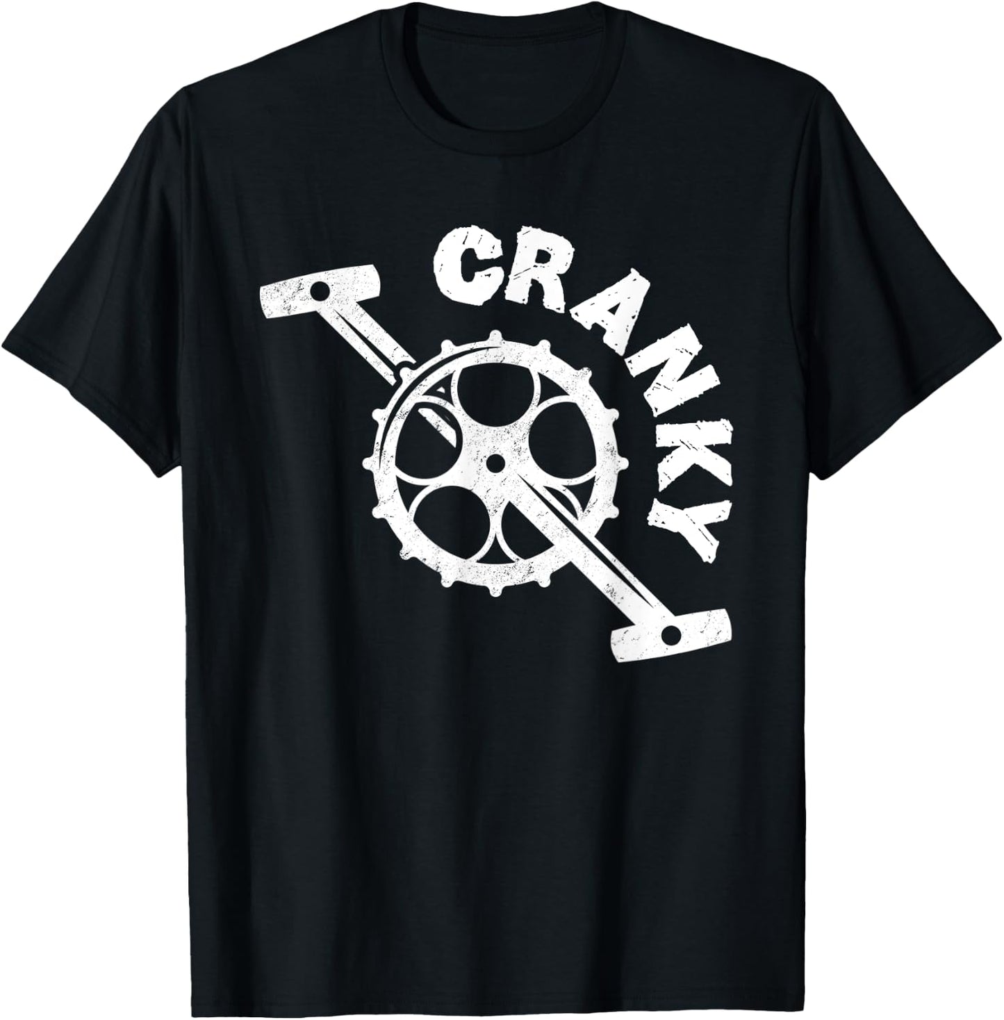 Cycling Apparel & Gifts Collection - Bicycle Crank - -Adults, -Kids - Black - Short Sleeve - Small - Crew Collar - Classic Modern - Cycling - Birthday - Women Cyclists T-Shirt - T-Shirt | Black