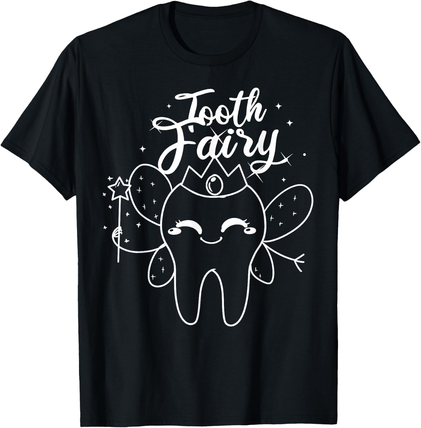 Tooth Fairy Dental Teeth Letter T-Shirt - T-Shirt | Black