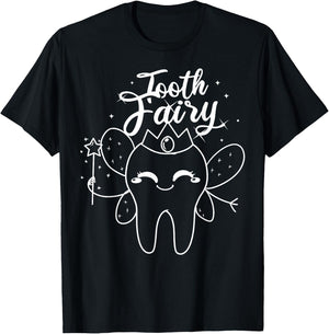 Tooth Fairy Dental Teeth Letter T-Shirt - T-Shirt | Black