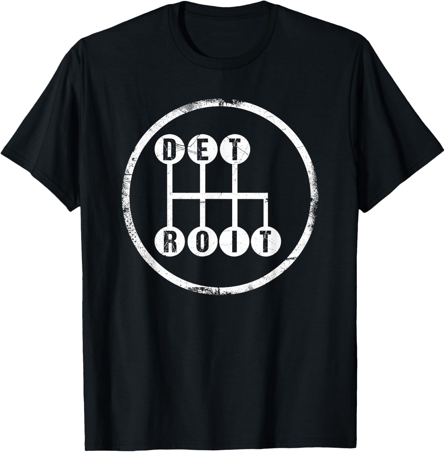 Detroit Stick Shift design T-Shirt - T-Shirt | Black