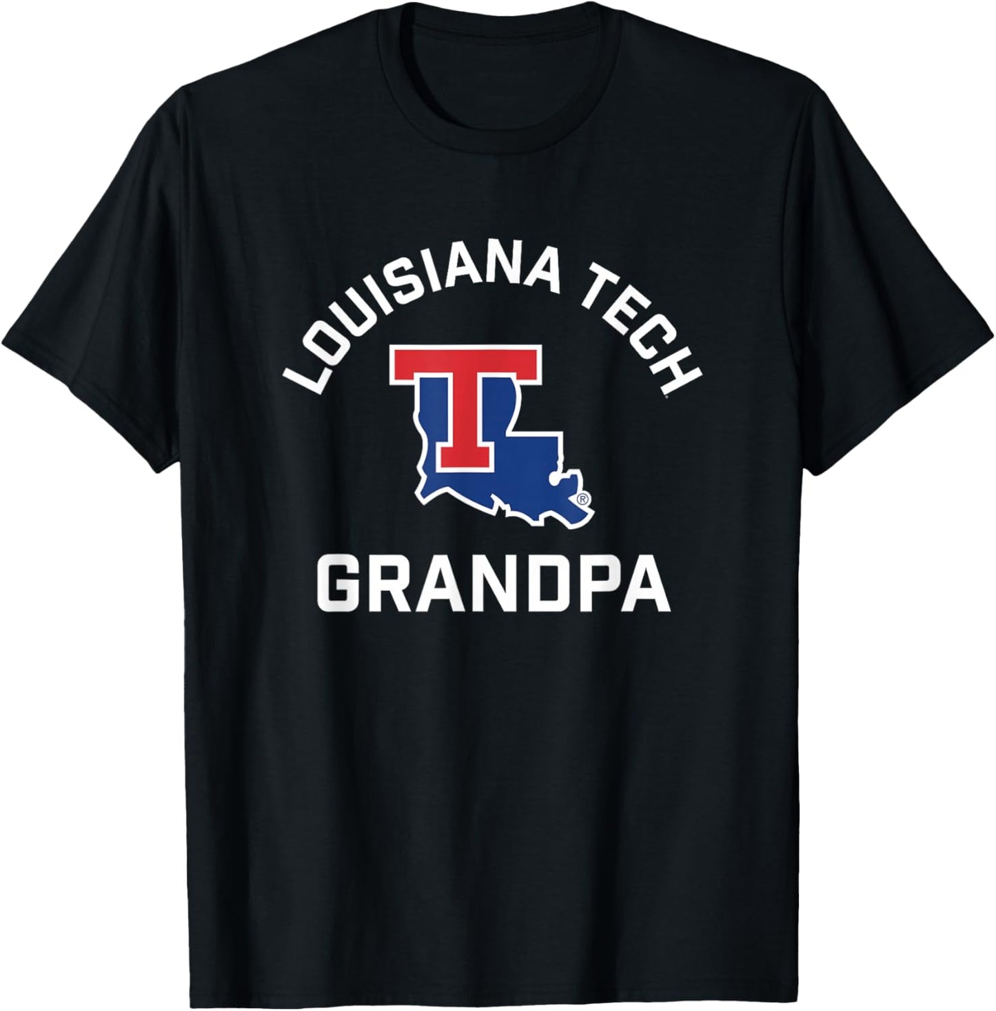 Louisiana Tech Bulldogs Arched Grandpa T-Shirt - T-Shirt | Black