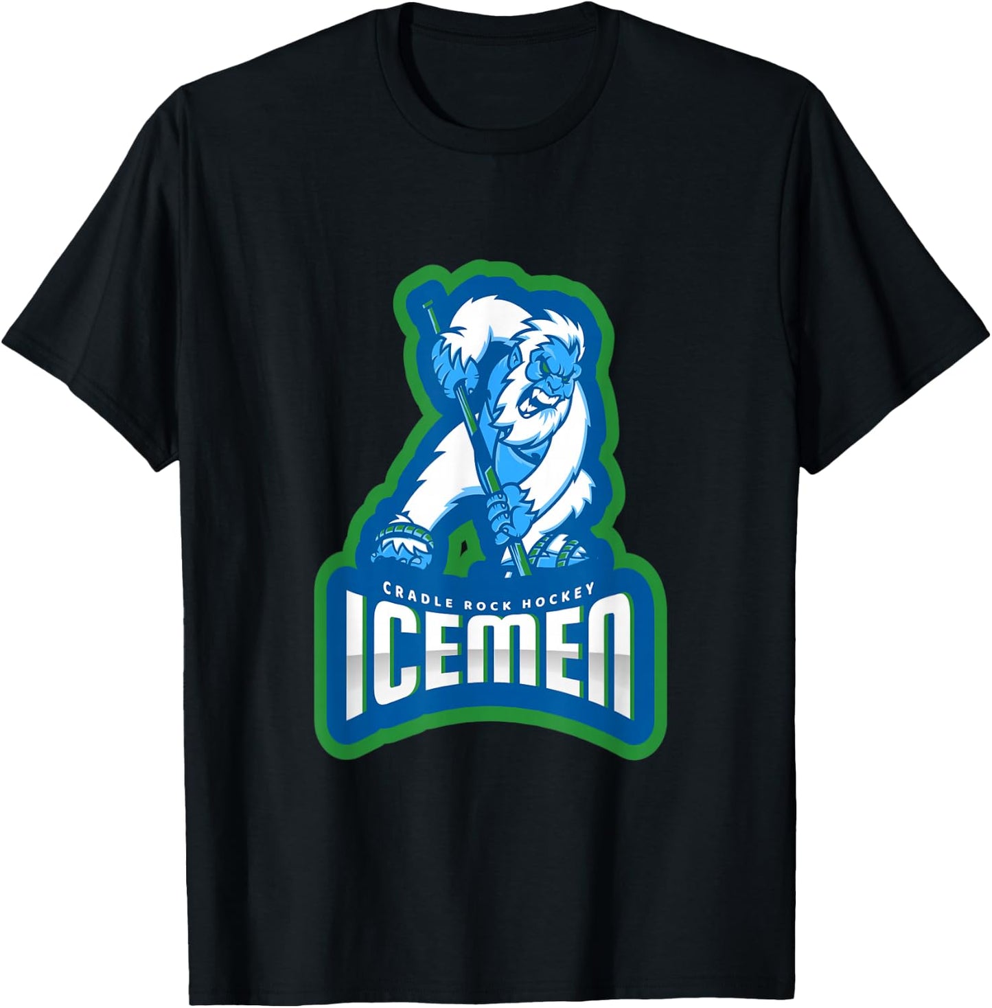 Icemen Cradle Rock Hockey Continental Hockey League Champs T-Shirt - T-Shirt | Black
