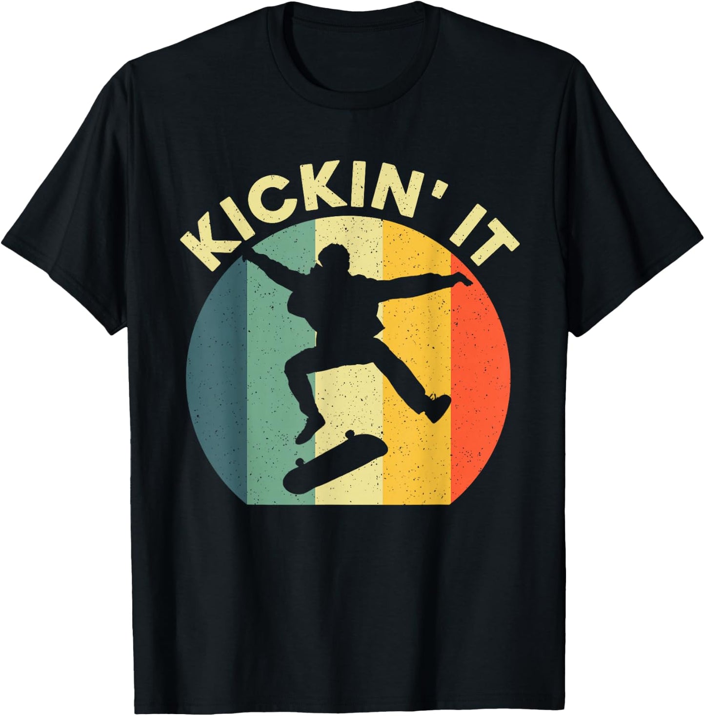 Cool Skateboarding Art Women Skateboarder Skateboard T-Shirt - T-Shirt | Black