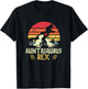 Auntasaurus Rex Vintage Dinosaur Auntiesaurus T-Shirt - T-Shirt | Black