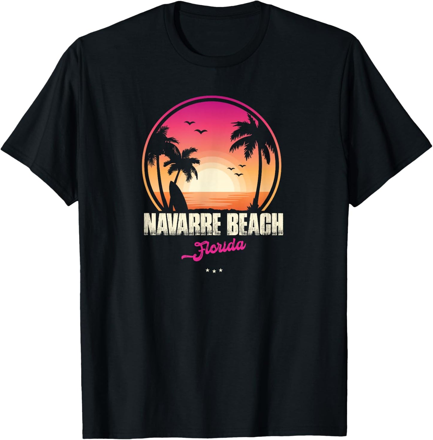 Navarre Beach Souvenir - Florida Reminder T-Shirt - T-Shirt | Black