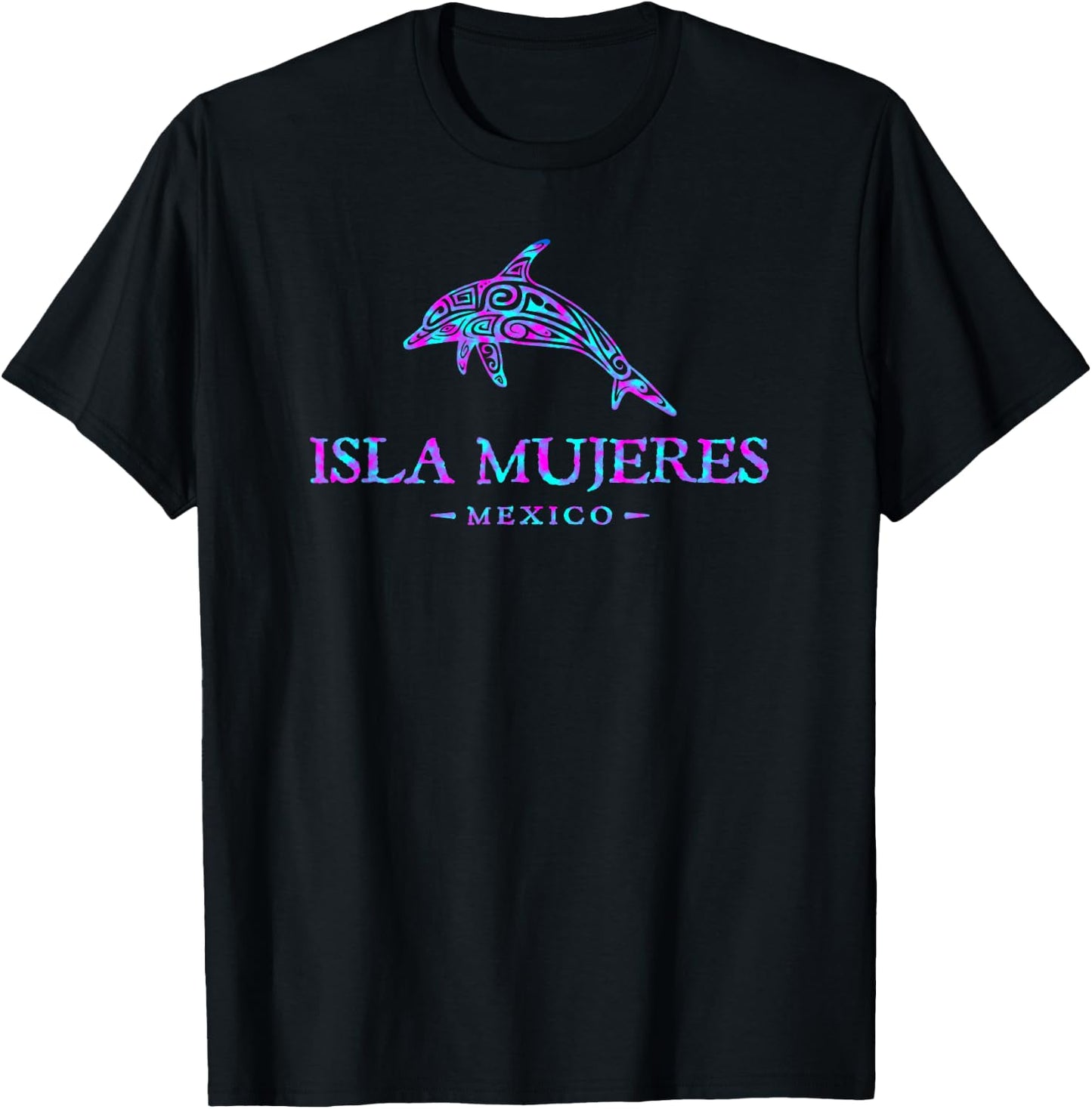 Isla Mujeres Mexico Dolphin Colourful Boys Girls Toddler T-Shirt - T-Shirt | Black