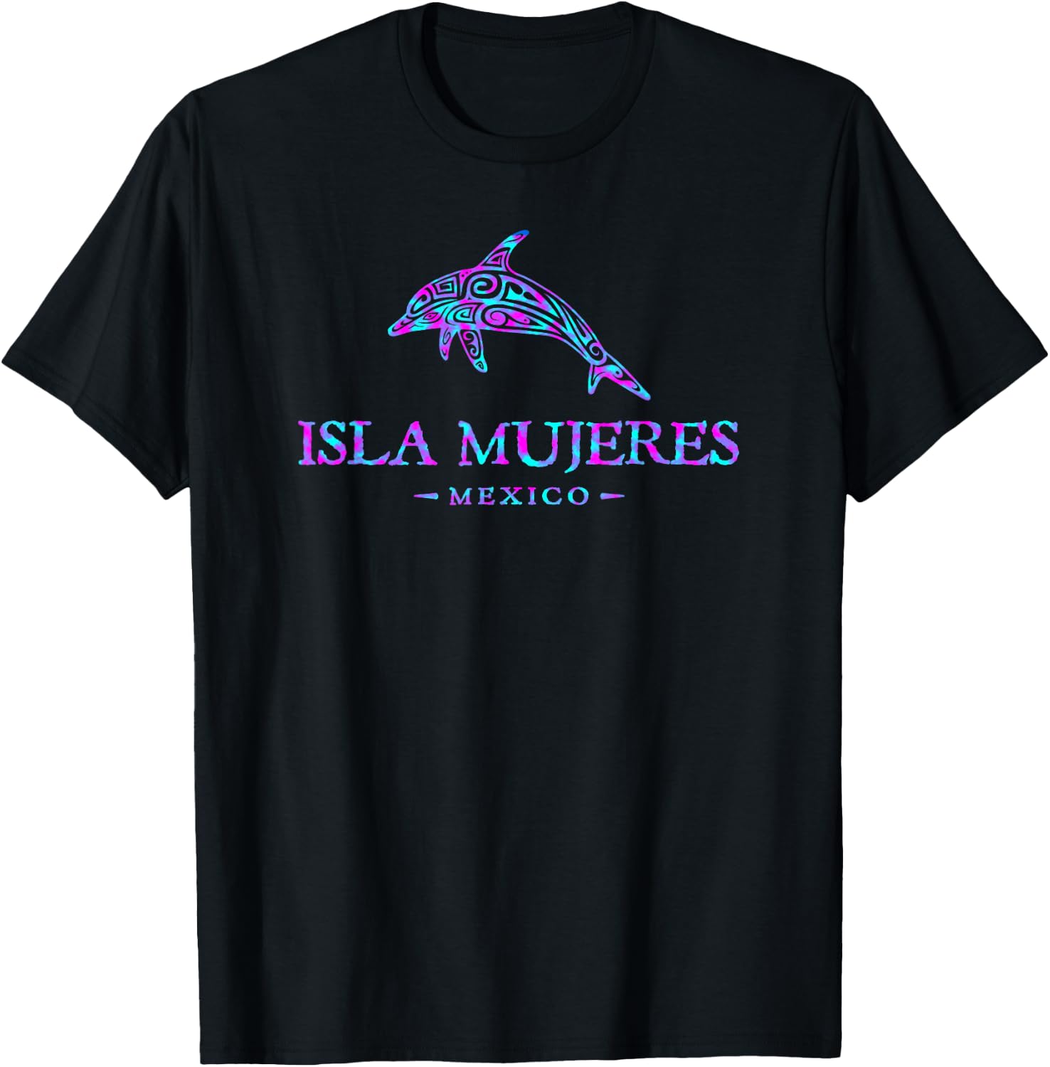 Isla Mujeres Mexico Dolphin Colourful Boys Girls Toddler T-Shirt - T-Shirt | Black