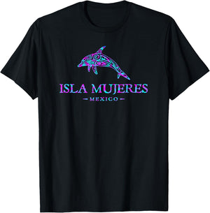 Isla Mujeres Mexico Dolphin Colourful Boys Girls Toddler T-Shirt - T-Shirt | Black