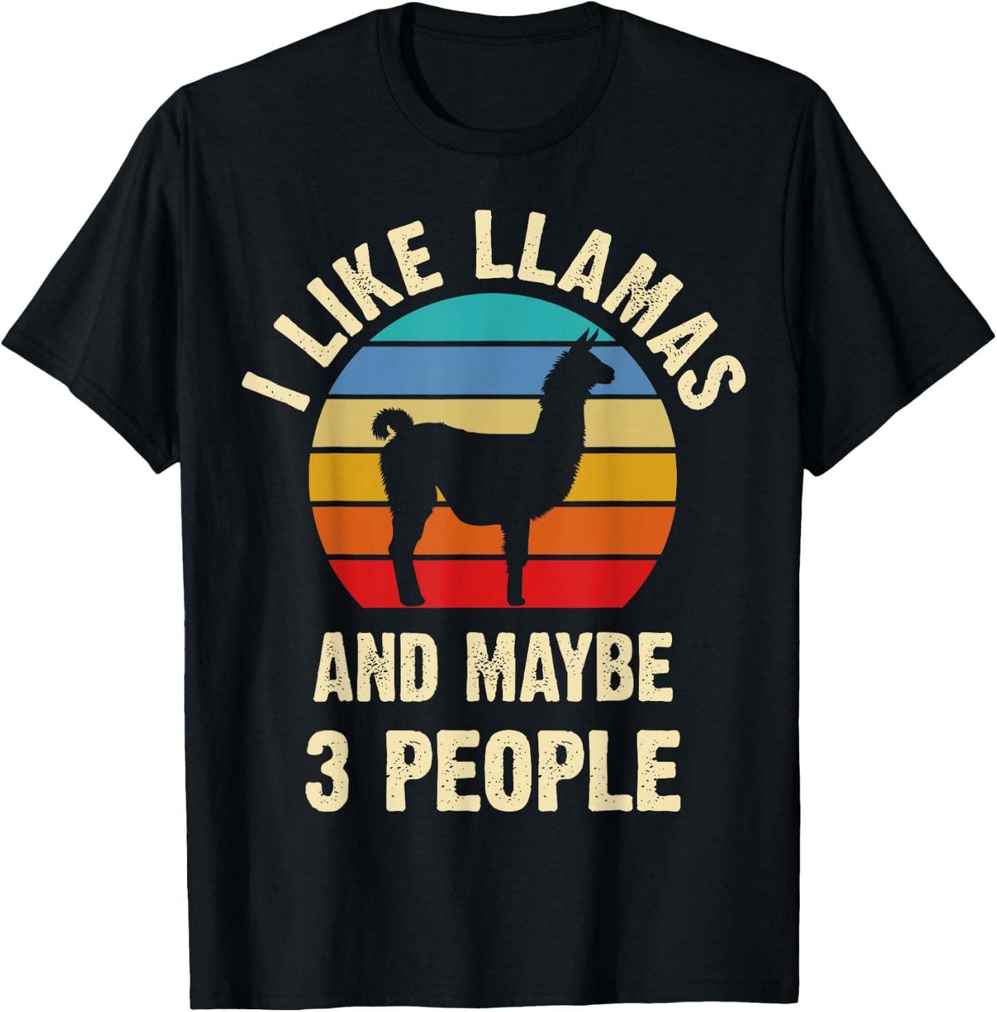 I like Llamas and maybe 3 people funny vintage theme Bird T-Shirt - T-Shirt | Black
