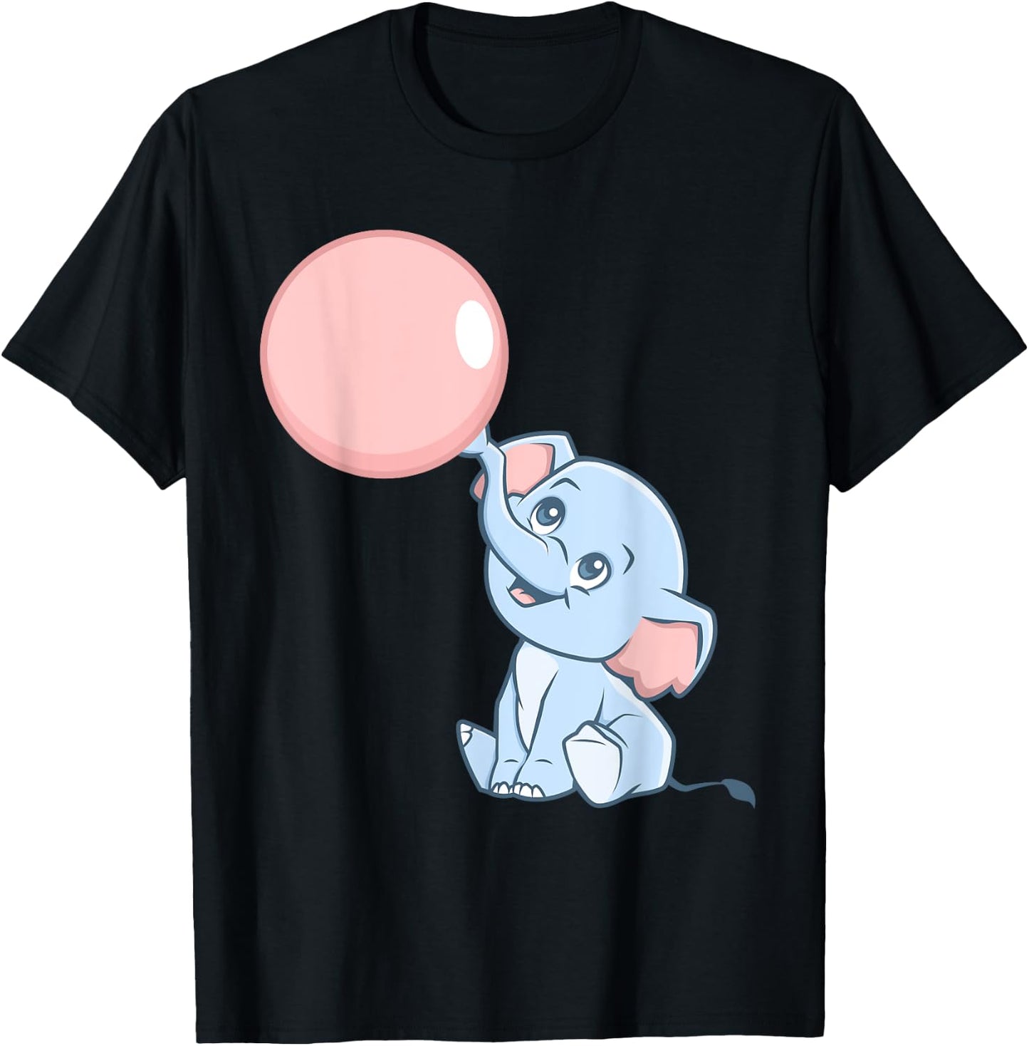 Baby Elephant Pink Bubblegum Baby Shower Gender Reveal Party T-Shirt - T-Shirt | Black