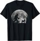 Bigfoot Walking a Dog Funny Pumi Lovers Moon Halloween T-Shirt - T-Shirt | Black