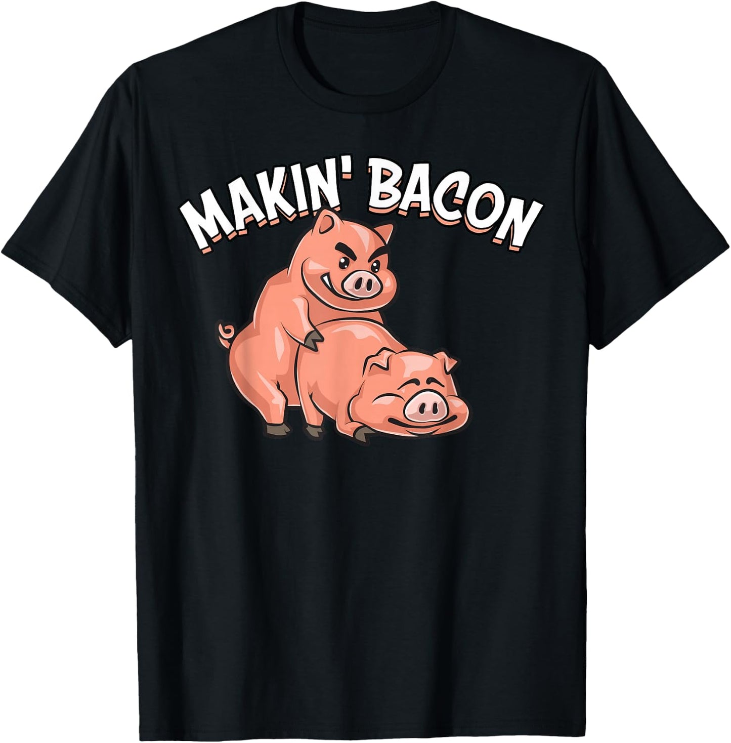 Funny Making Bacon Gift Women Cool Pig Bacon Joke T-Shirt - T-Shirt | Black