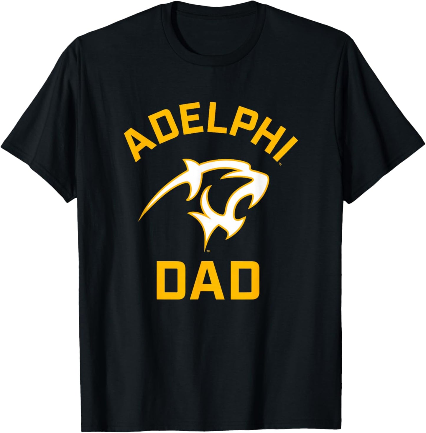 Adelphi University Panthers Arched Dad T-Shirt - T-Shirt | Black