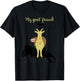 Funny My Goat Friend Sloth Lovers Goat Lovers T-Shirt - T-Shirt | Black