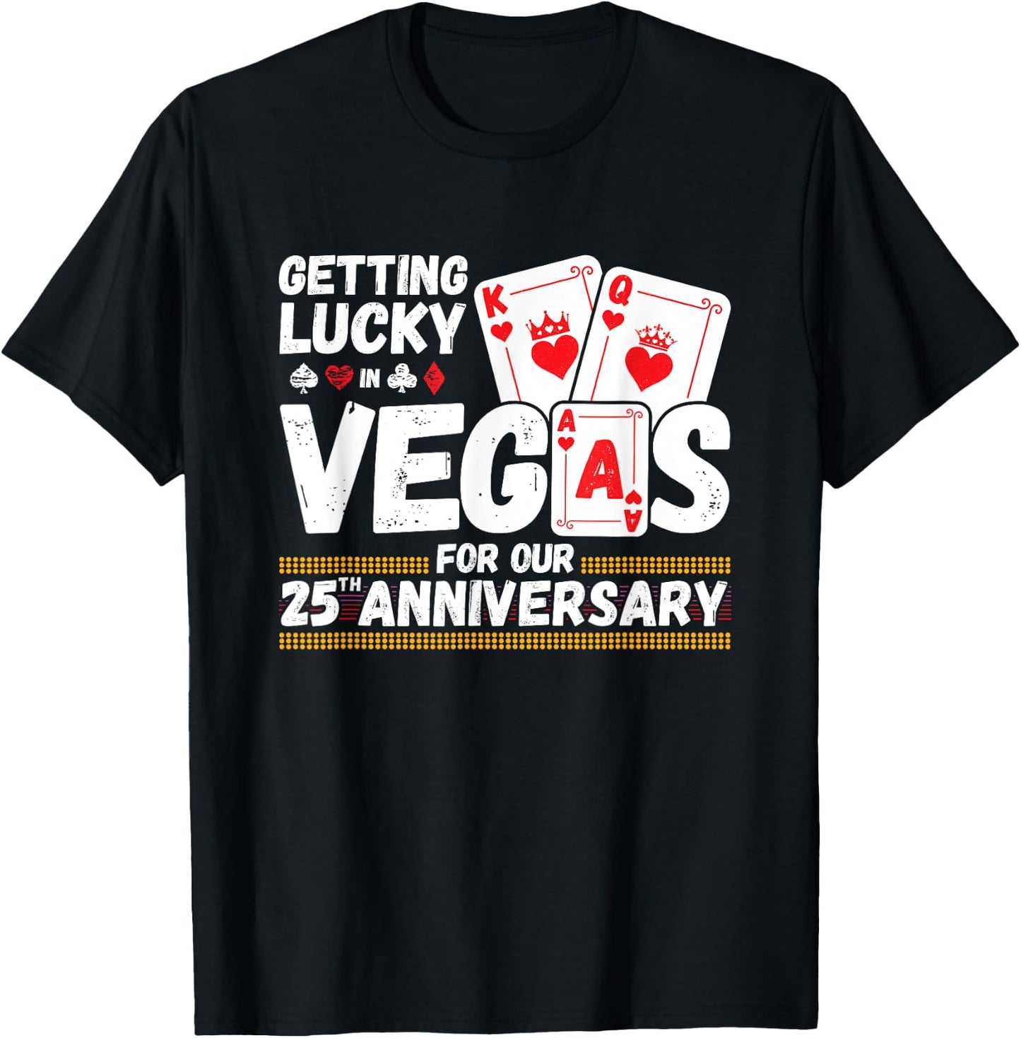 25th Anniversary - Las Vegas 25th Wedding Anniversary Couple T-Shirt - T-Shirt | Black