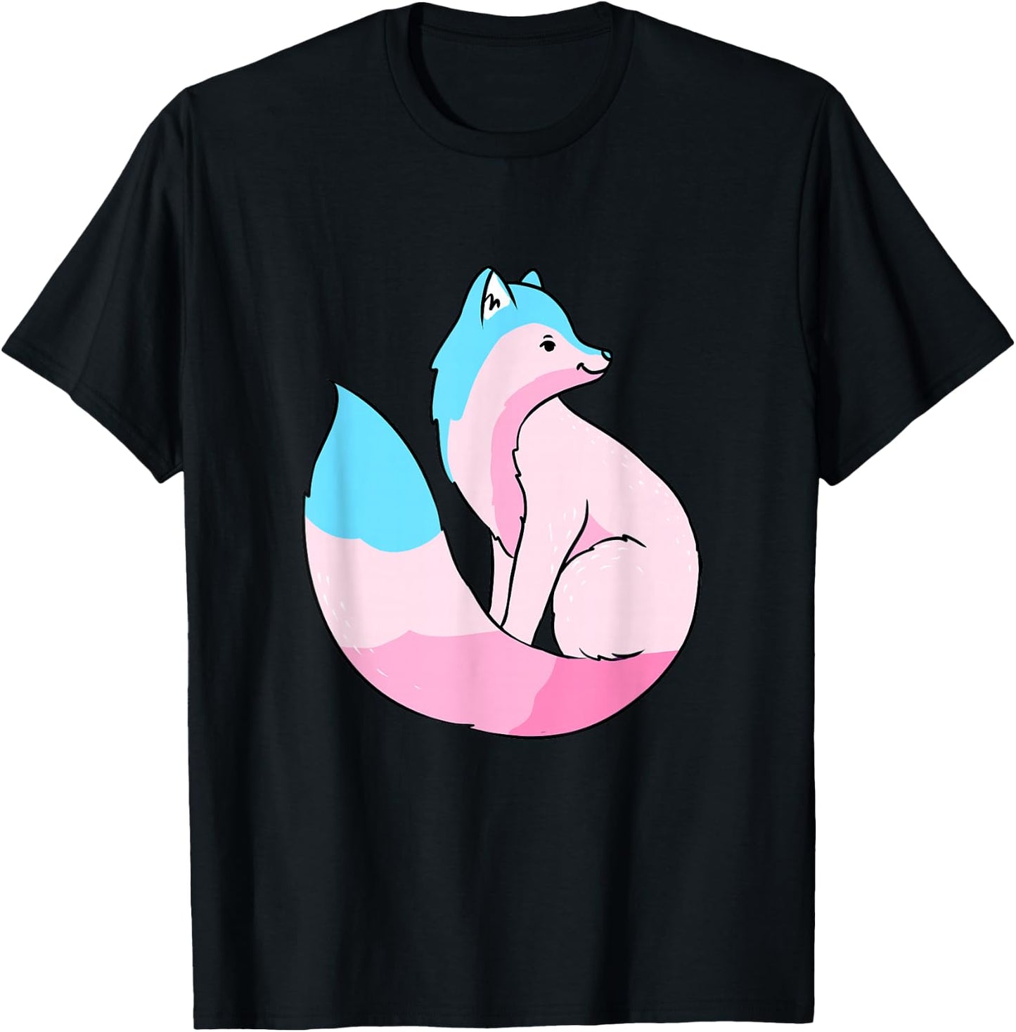 Transfeminine Fox Transfeminine Pride T-Shirt - T-Shirt | Black