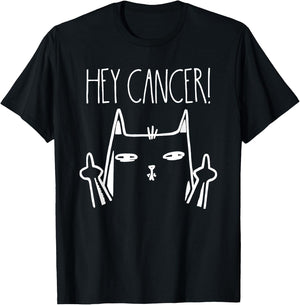 Hey Cancer F U Cancer Awareness T-Shirt - T-Shirt | Black