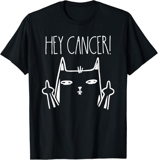 Hey Cancer F U Cancer Awareness T-Shirt - T-Shirt | Black