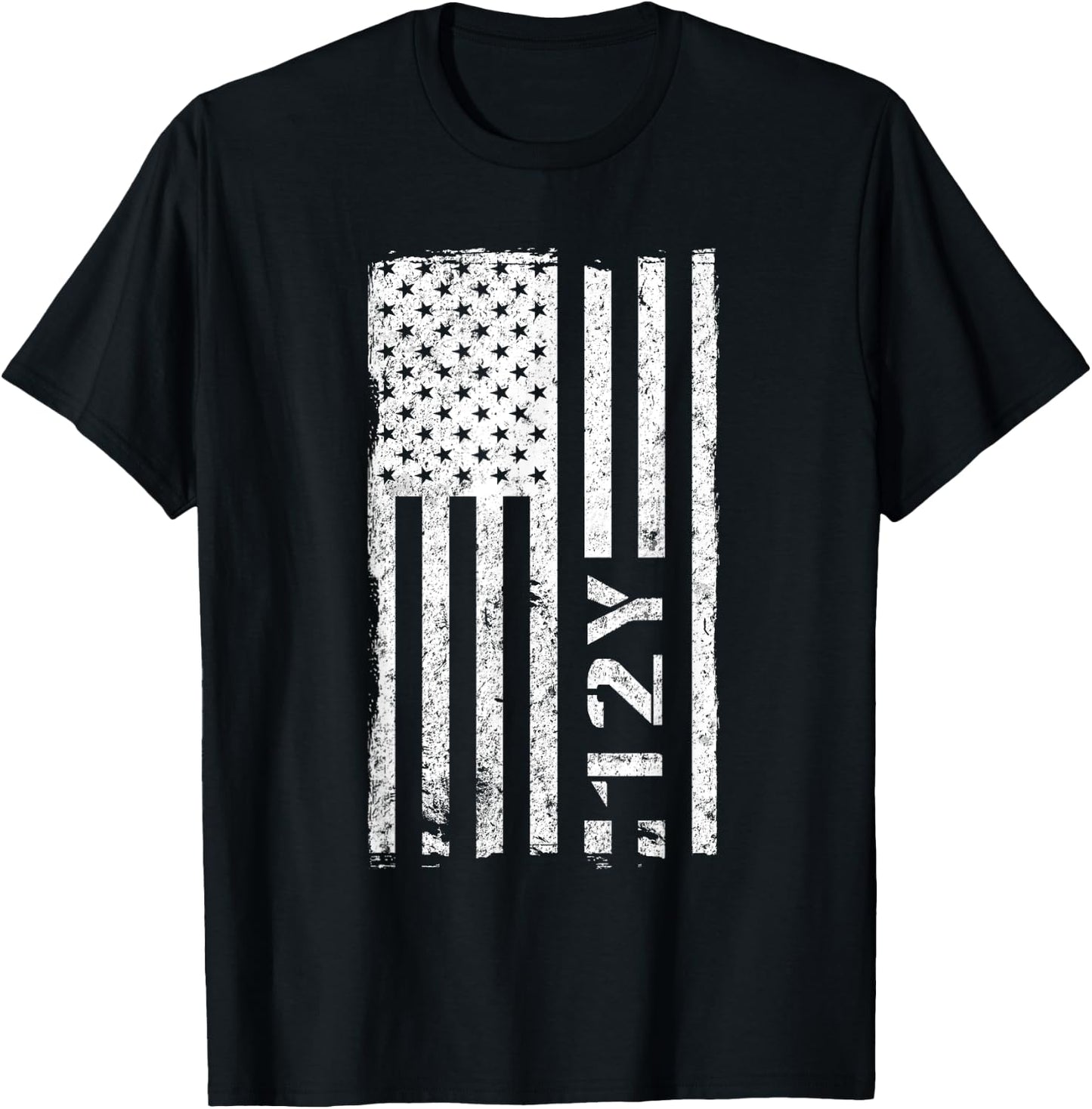 12Y Geospatial Engineer Vintage American Flag T-Shirt - T-Shirt | Black