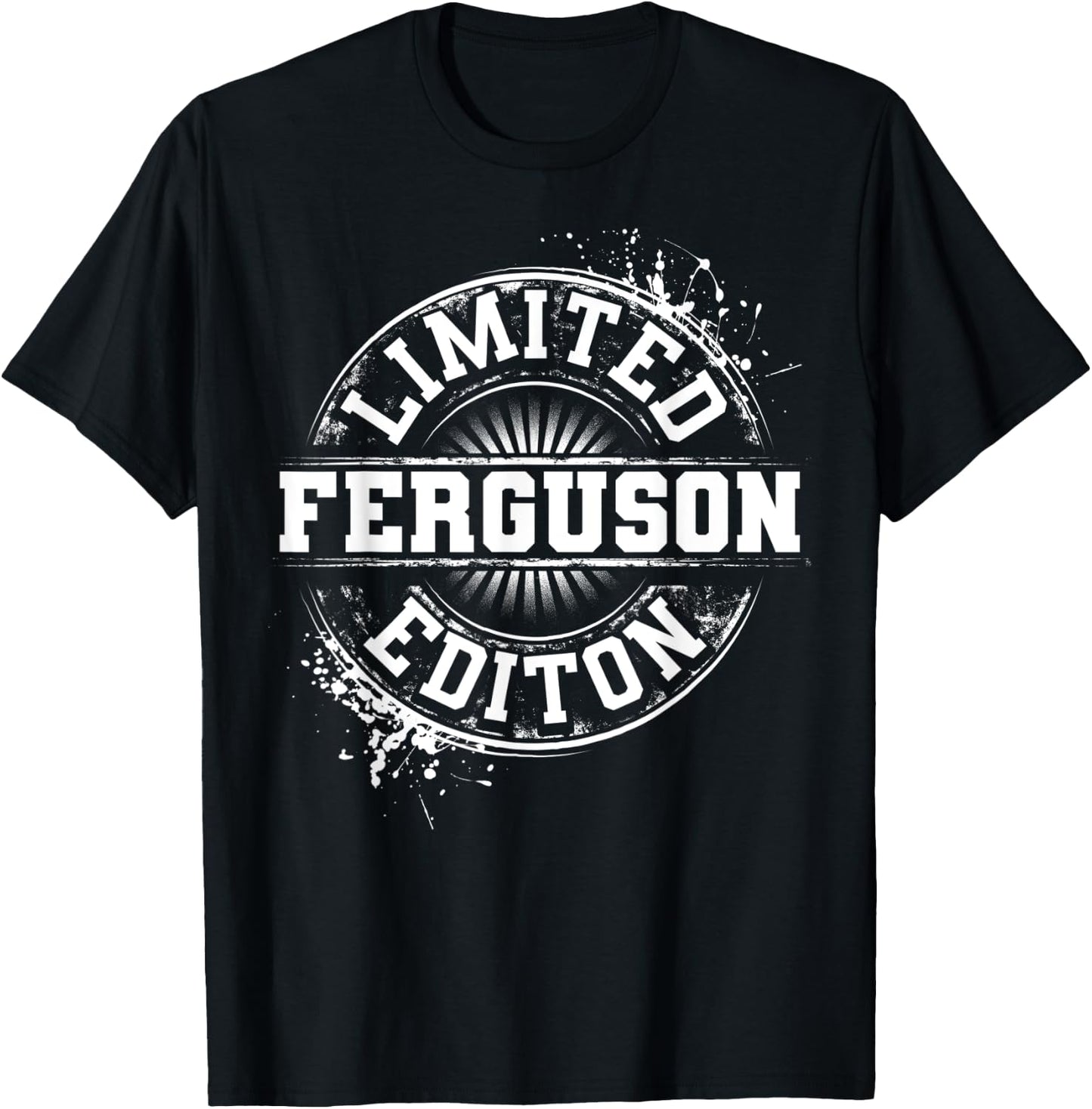 FERGUSON Funny Surname Family Tree Birthday Reunion Gift T-Shirt - T-Shirt | Black