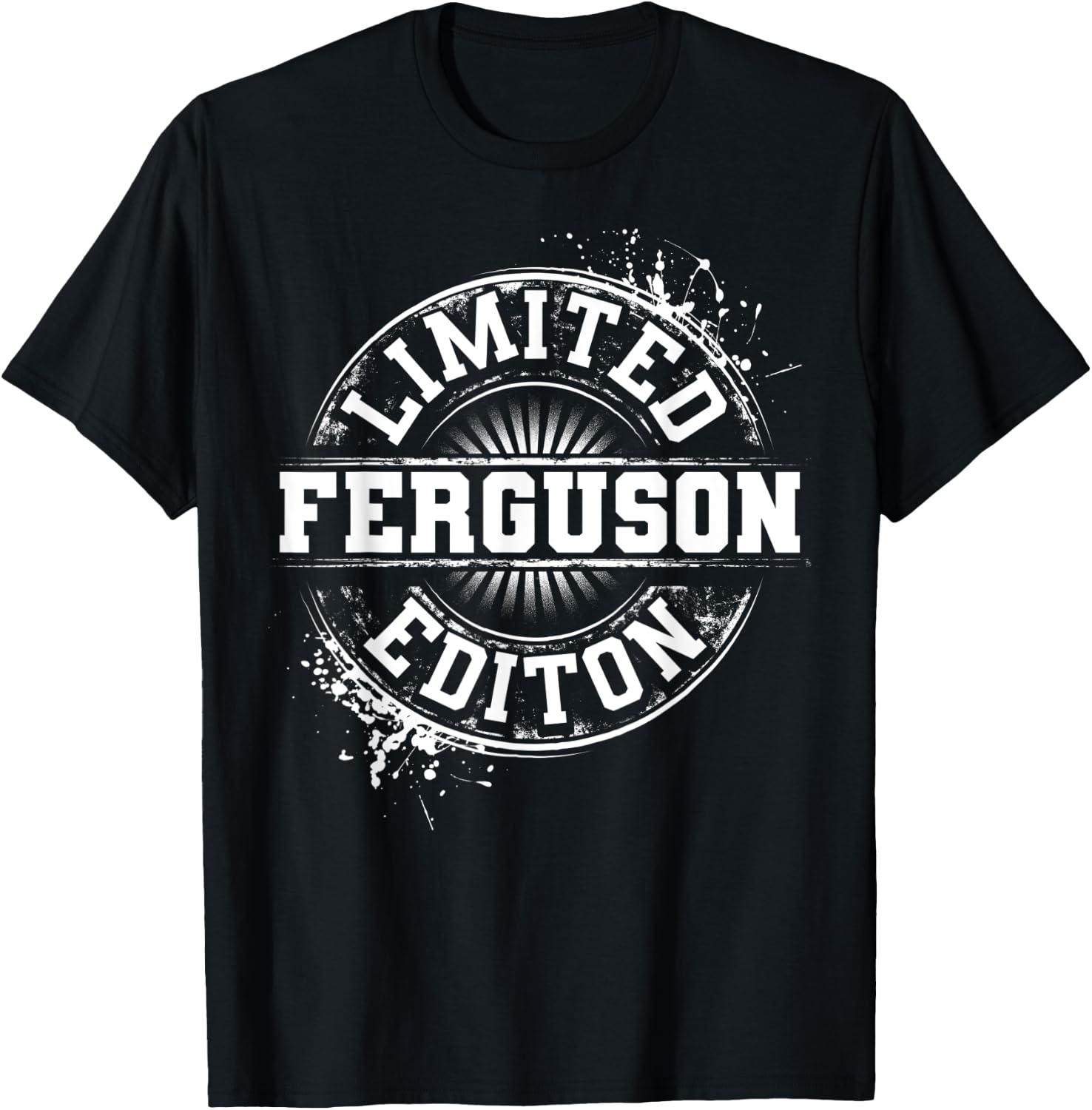 FERGUSON Funny Surname Family Tree Birthday Reunion Gift T-Shirt - T-Shirt | Black