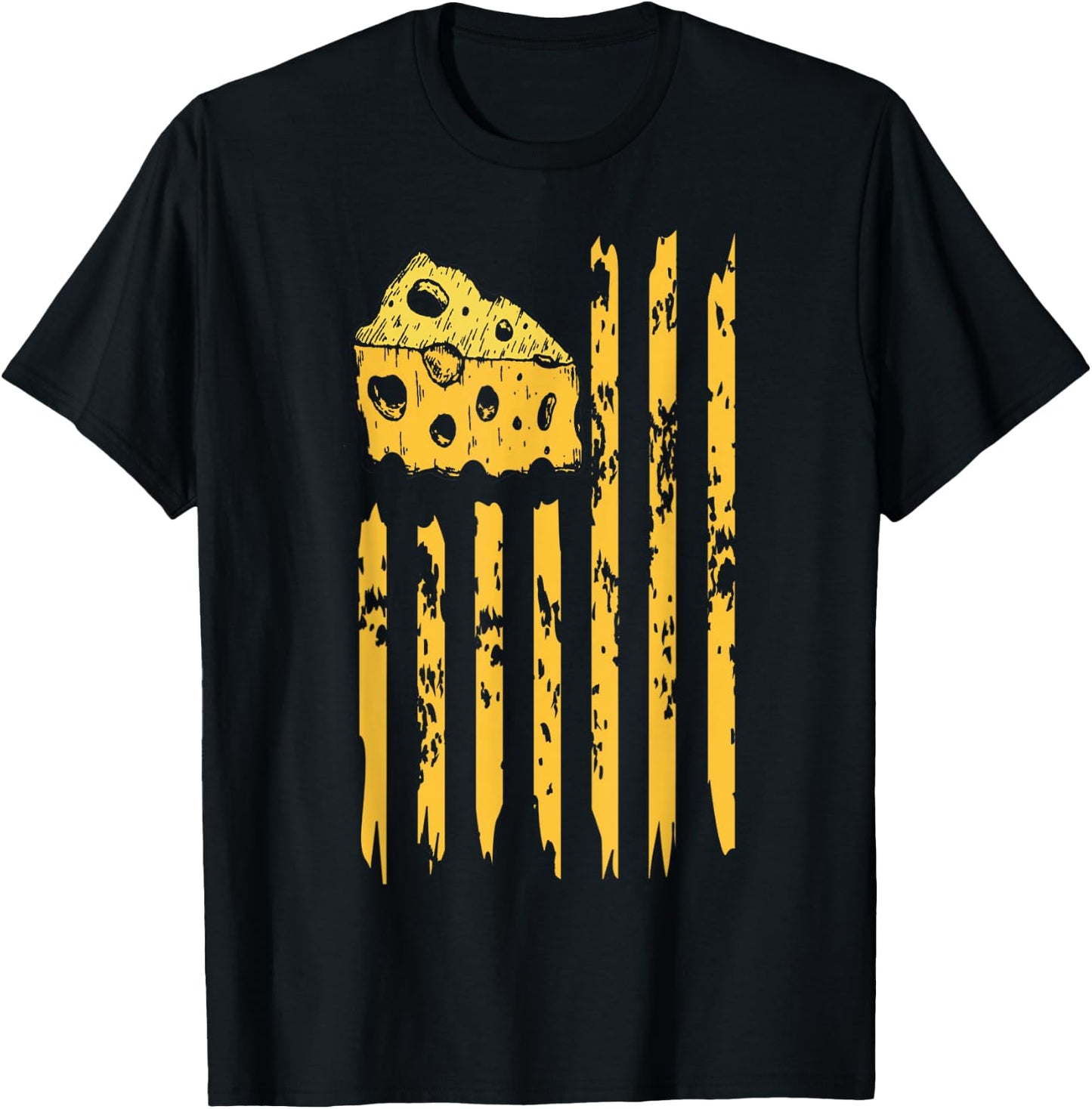 Green Bay Cheese Flag Vintage Style Dry Power Flag T-Shirt - T-Shirt | Black