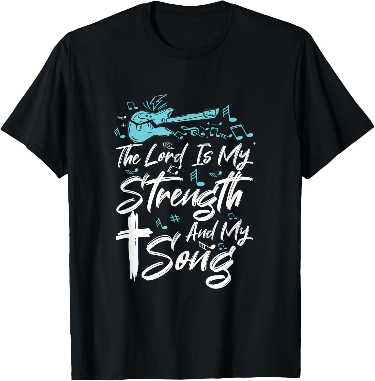 Christian Music Guitar Church Band Love God T-Shirt - T-Shirt | Black