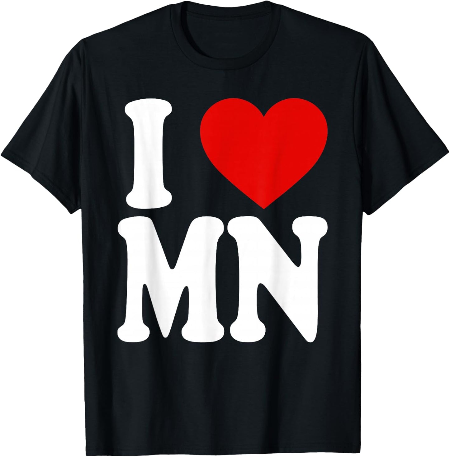 I HEART LOVE MN Minnesota T-Shirt - T-Shirt | Black