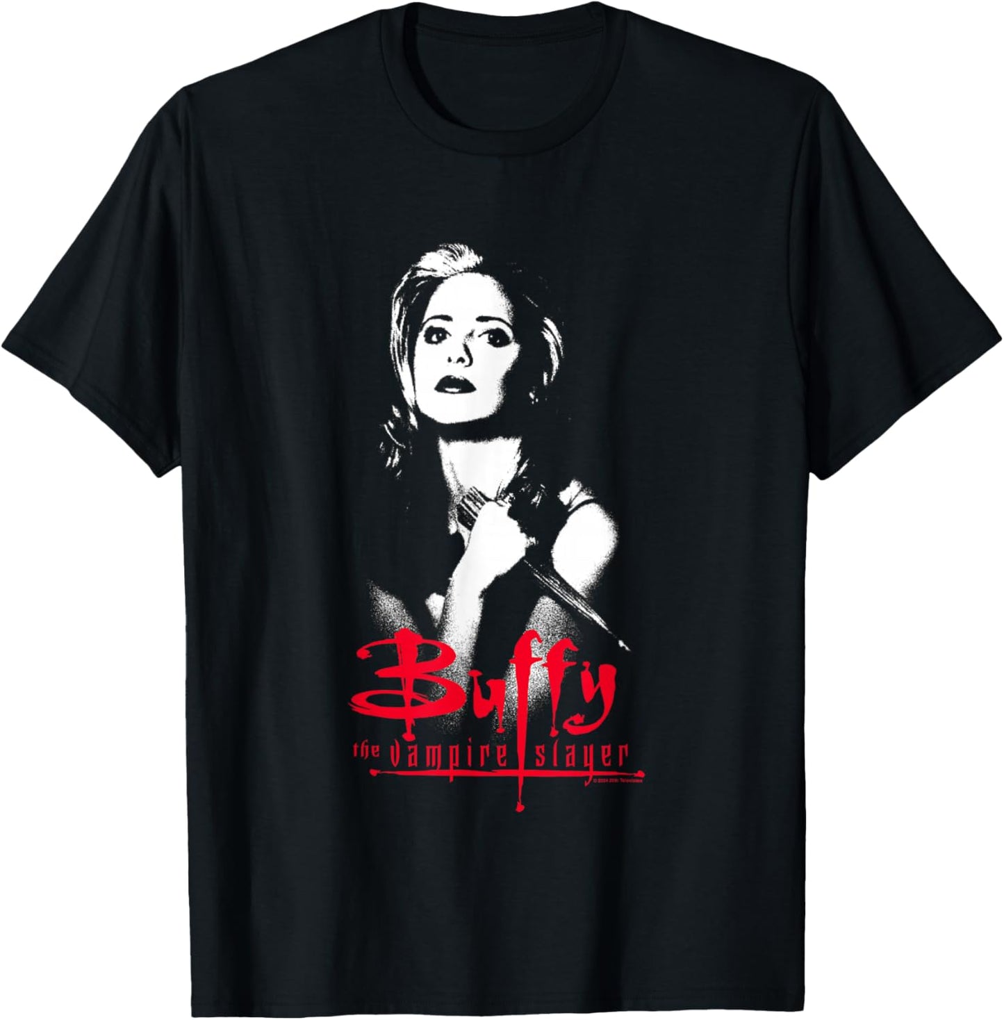 Buffy The Vampire Slayer Buffy Summers Shadowed Portrait T-Shirt - T-Shirt | Black