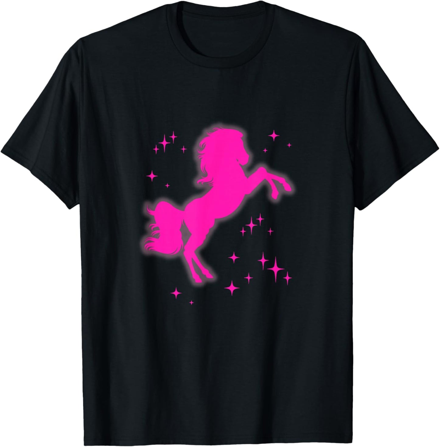 Pony and Heels Lover Pink Girls Clubs Disco Birthday Cowgirl T-Shirt - T-Shirt | Black