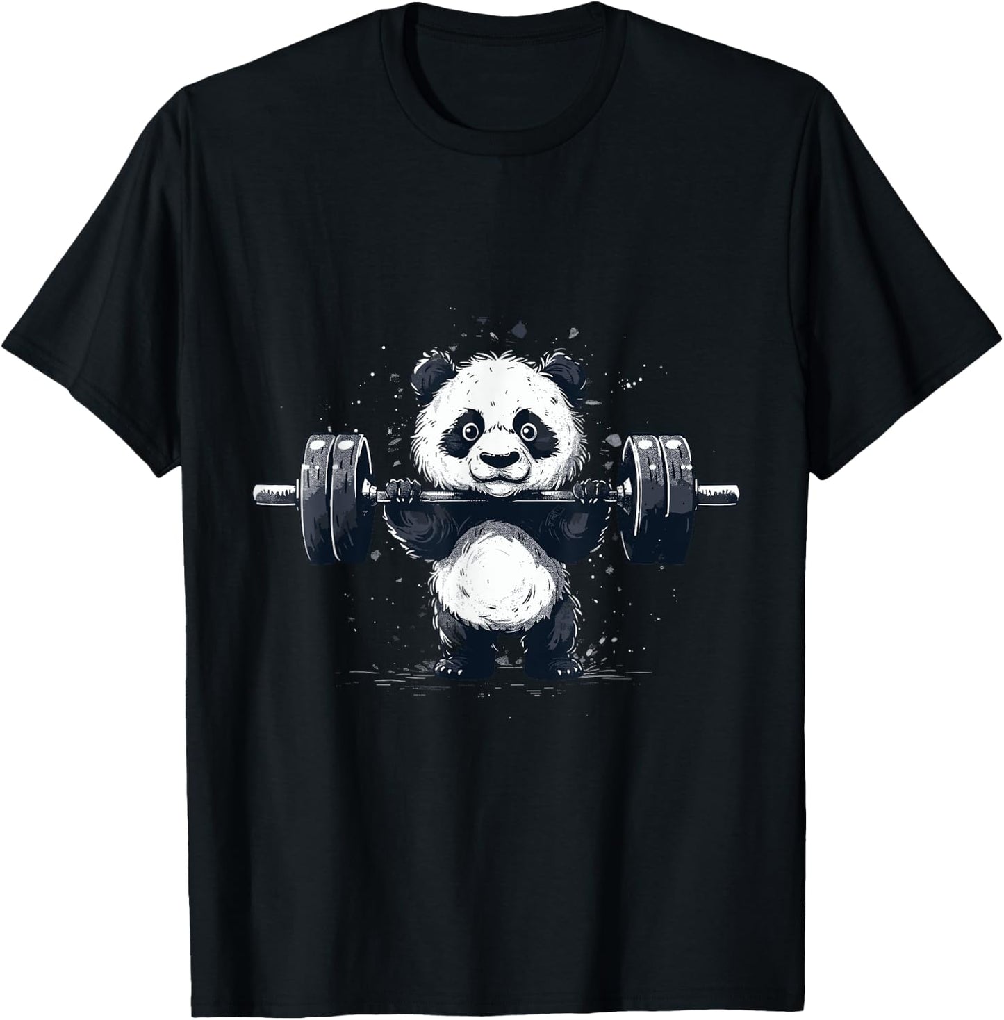 Panda Bear Gym Workout Training Weightlifting T-Shirt - T-Shirt | Black