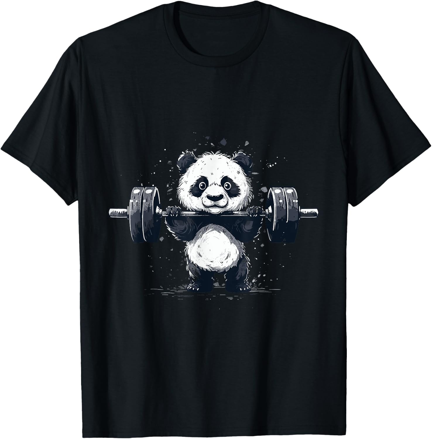 Panda Bear Gym Workout Training Weightlifting T-Shirt - T-Shirt | Black