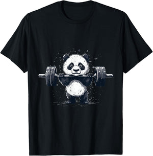 Panda Bear Gym Workout Training Weightlifting T-Shirt - T-Shirt | Black