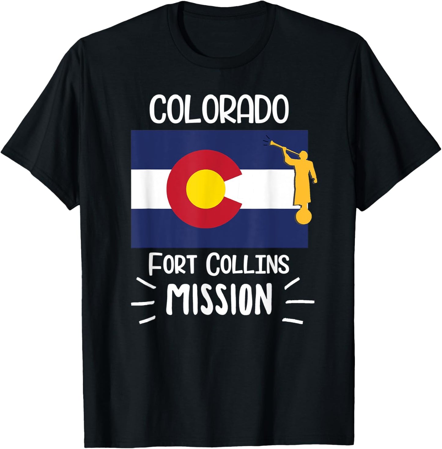 Colorado Fort Collins Mormon LDS Mission Missionary Gift T-Shirt - T-Shirt | Black