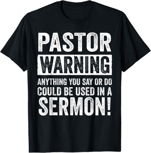 Funny Pastor Gift Religious Preachers Men Women Church T-Shirt - T-Shirt | Black