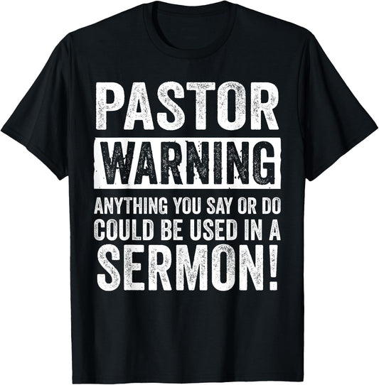 Funny Pastor Gift Religious Preachers Men Women Church T-Shirt - T-Shirt | Black