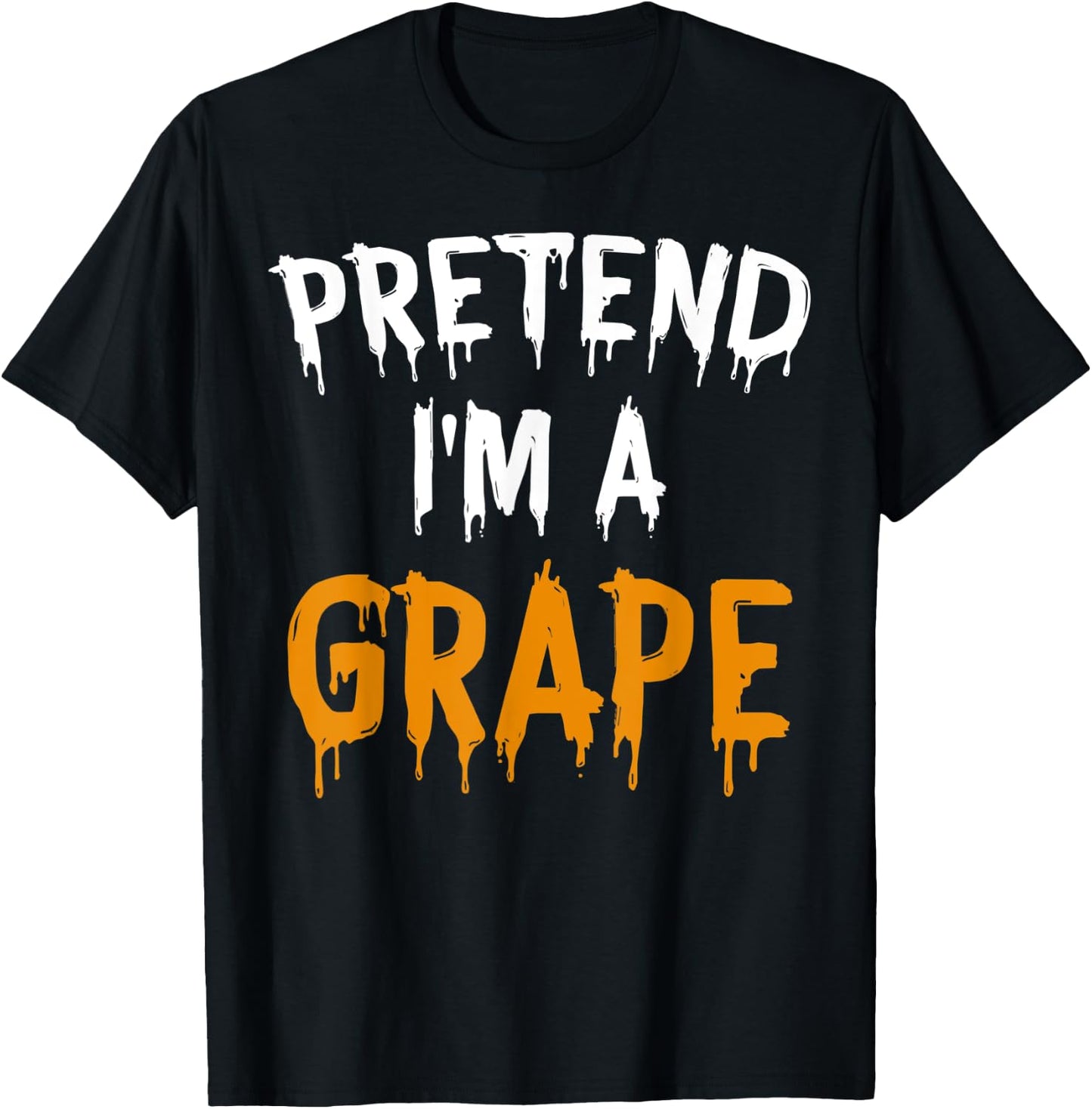 Funny Lazy Halloween Costume Shirt Pretend I'm a Grape T-Shirt - T-Shirt | Black