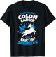 Funny Colon Cancer Fighter Fighting Unicorn Quote T-Shirt - T-Shirt | Black