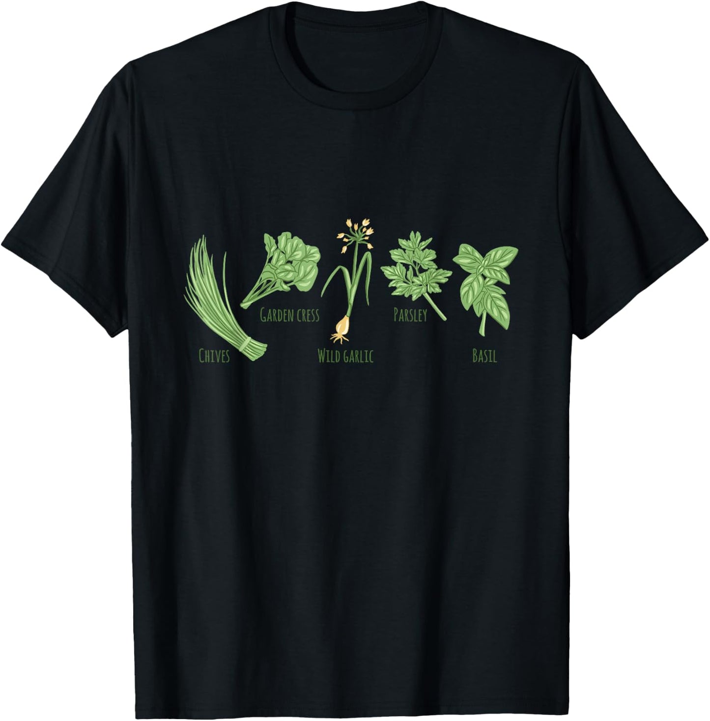 Herbs Parsley Sage Thyme Rosemary For Spice Lover Gardener T-Shirt - T-Shirt | Black