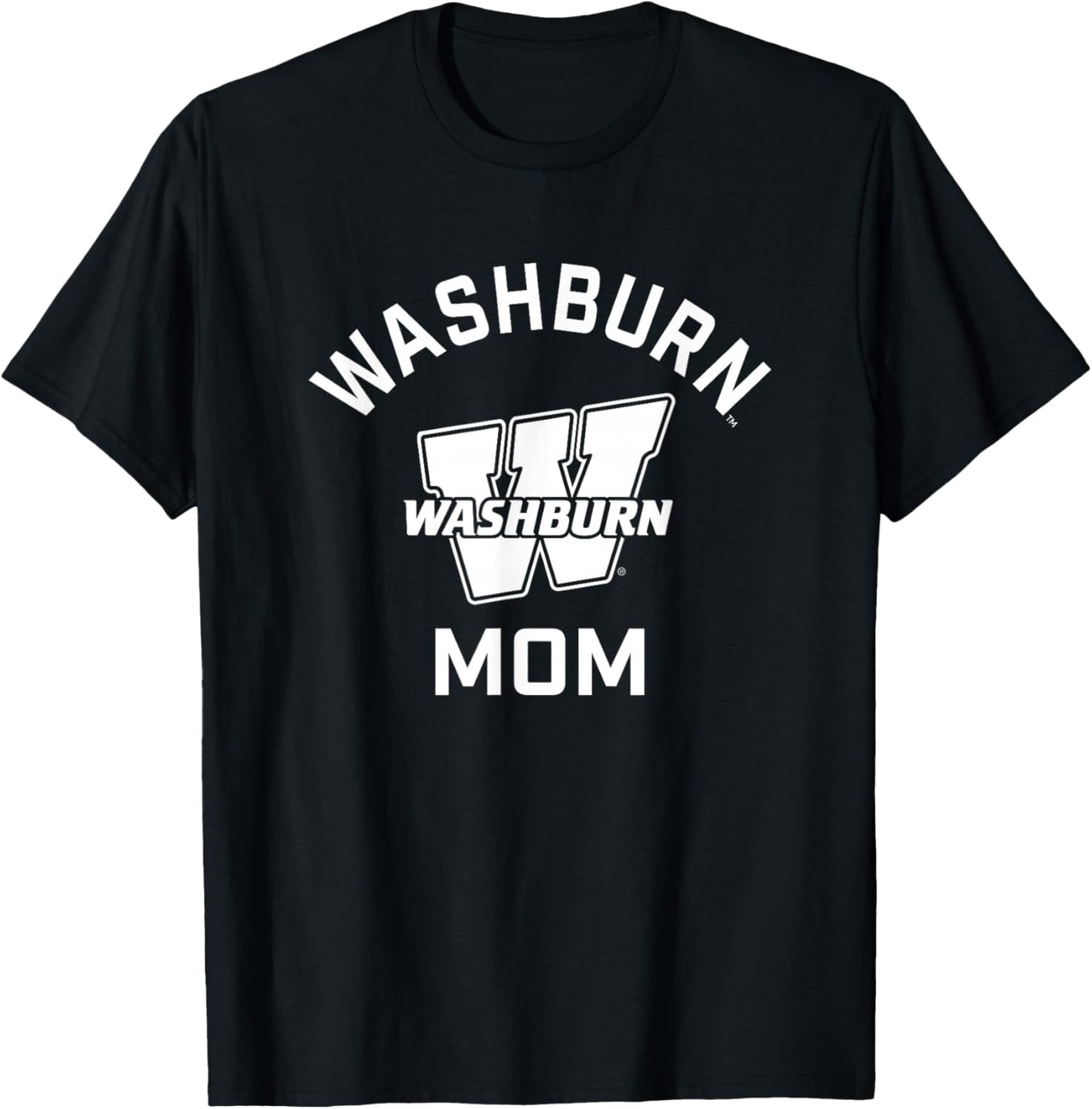 Washburn University Ichabods Arched Mom T-Shirt - T-Shirt | Black