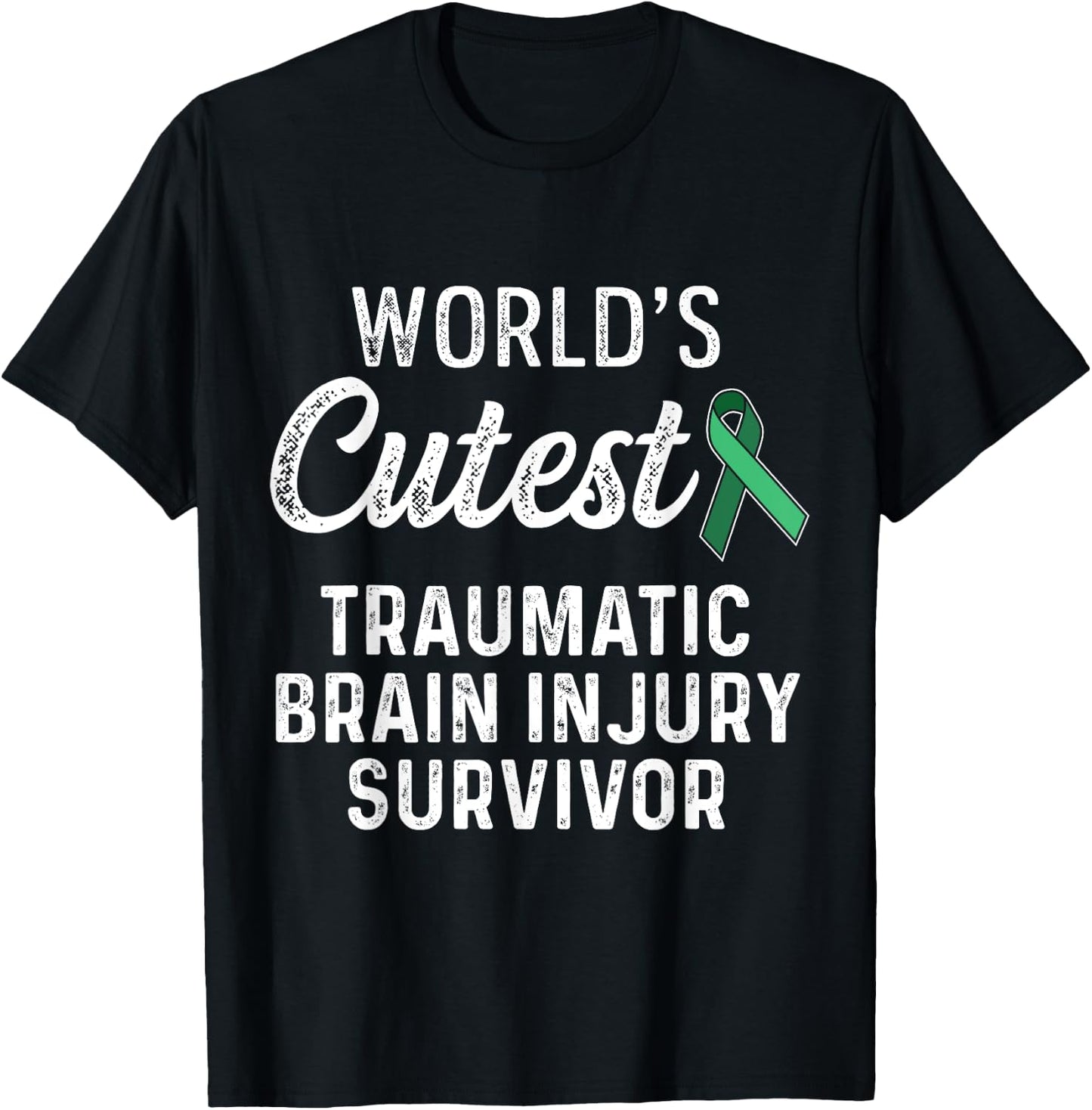 Traumatic Brain Injury Survivor Cutest TBI Warrior T-Shirt - T-Shirt | Black