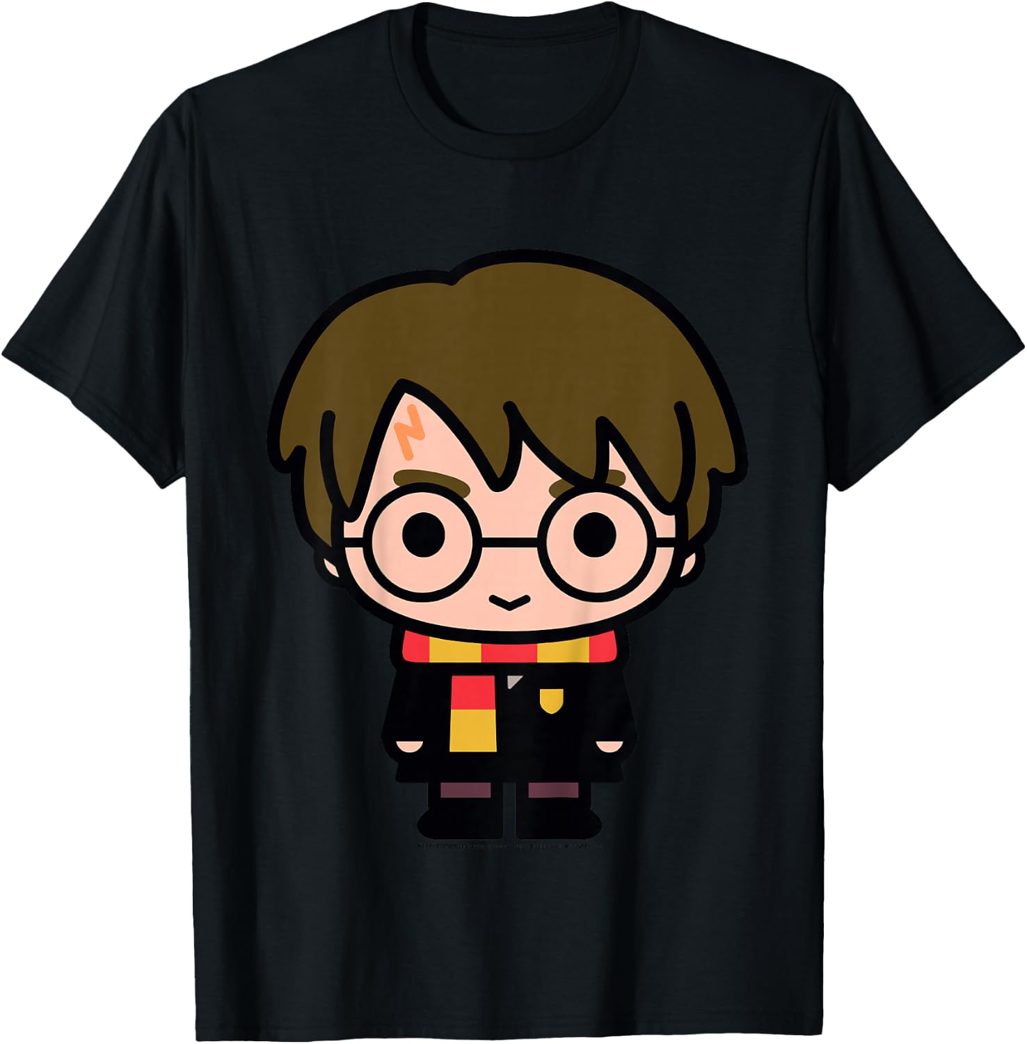 Kids Harry Potter Cute Cartoon Style Portrait T-Shirt - T-Shirt | Black