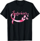 Breast Cancer Awareness Pink Butterflies Band Survivors T-Shirt - T-Shirt | Black