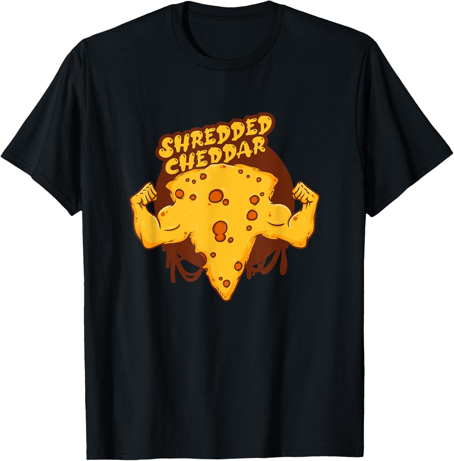 Shredded Cheddar Cheese Funny Cheese For Cheese Lovers T-Shirt - T-Shirt | Black