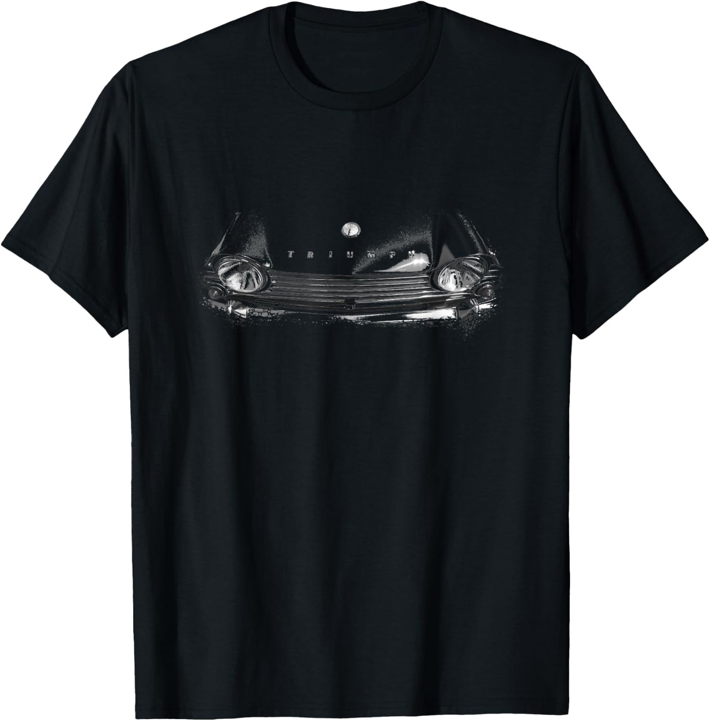 Triumph TR4A British classic car monochrome photo graphic T-Shirt - T-Shirt | Black