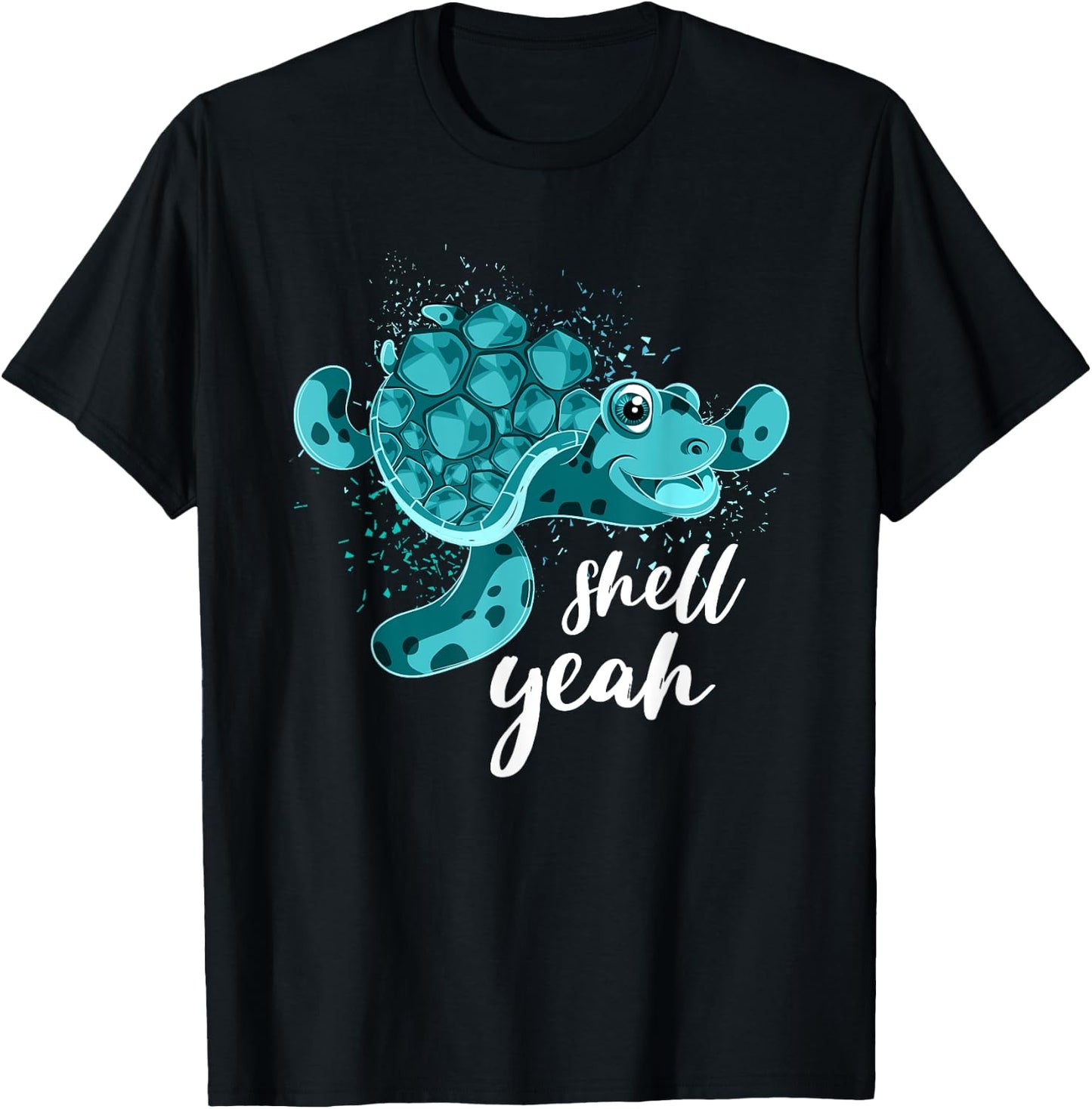 Shell Yeah Turtle T-Shirt - T-Shirt | Black