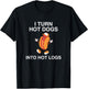 I Turn Hot Dogs Into Hot Logs Y2K Funny Joke Dark Humor Meme T-Shirt - T-Shirt | Black