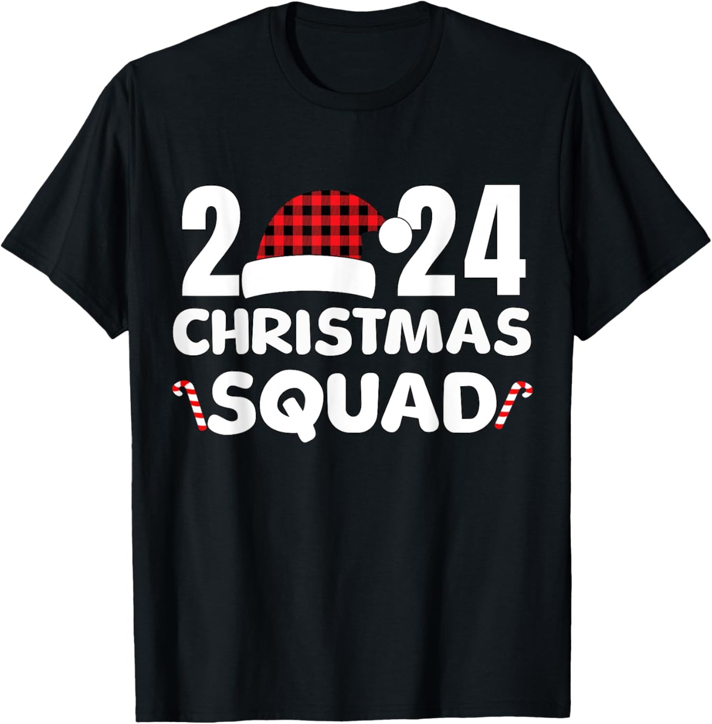 Christmas Squad 2024 Family Group Matching Christmas Xmas T-Shirt - T-Shirt | Black